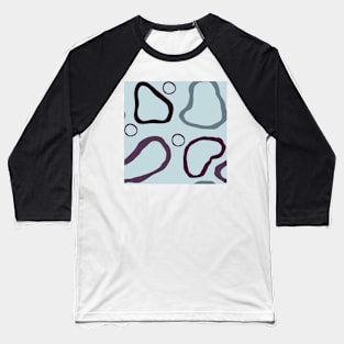 Ocean Abstract Shapes Baseball T-Shirt